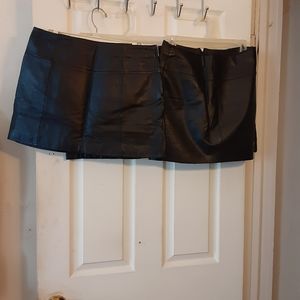 Woman's leather skirts